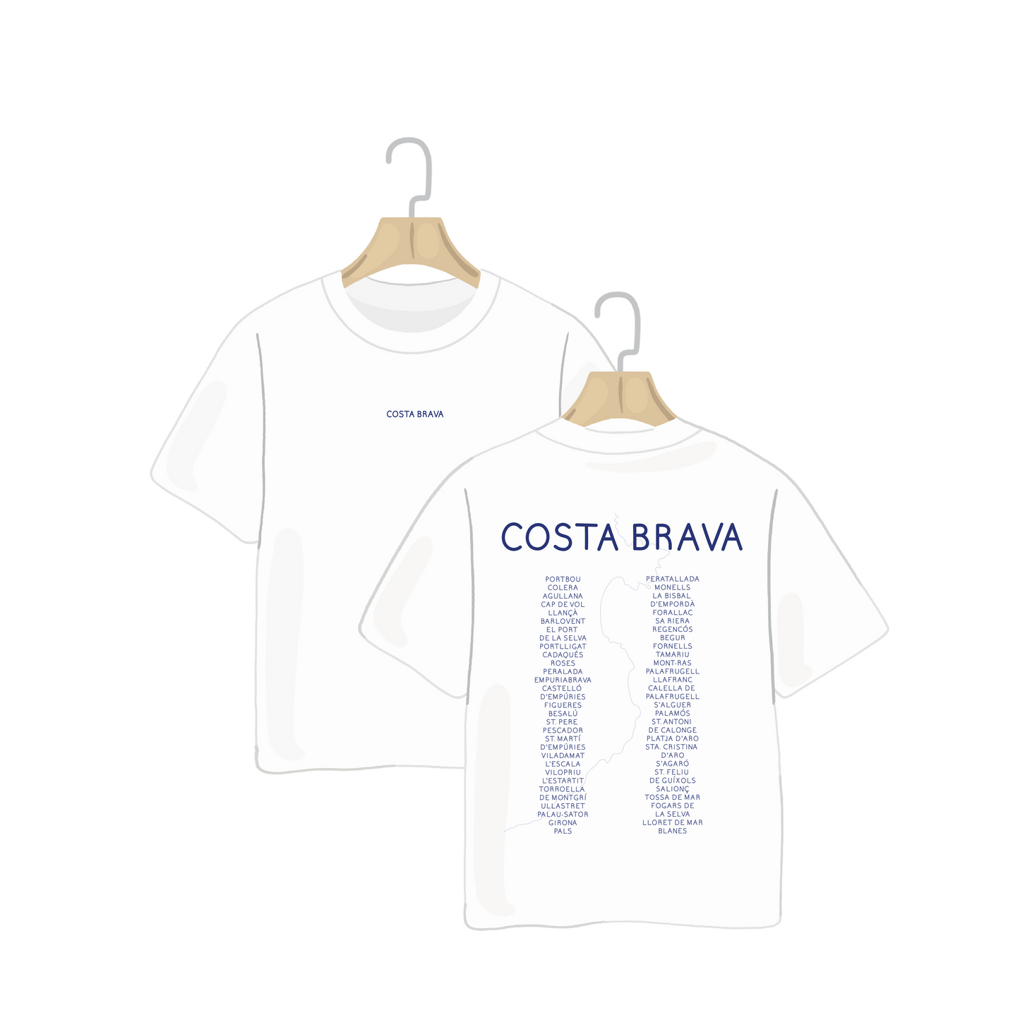 Camiseta 'MAPA COSTA BRAVA'