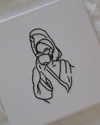 Lienzo bordado 'AISHA'