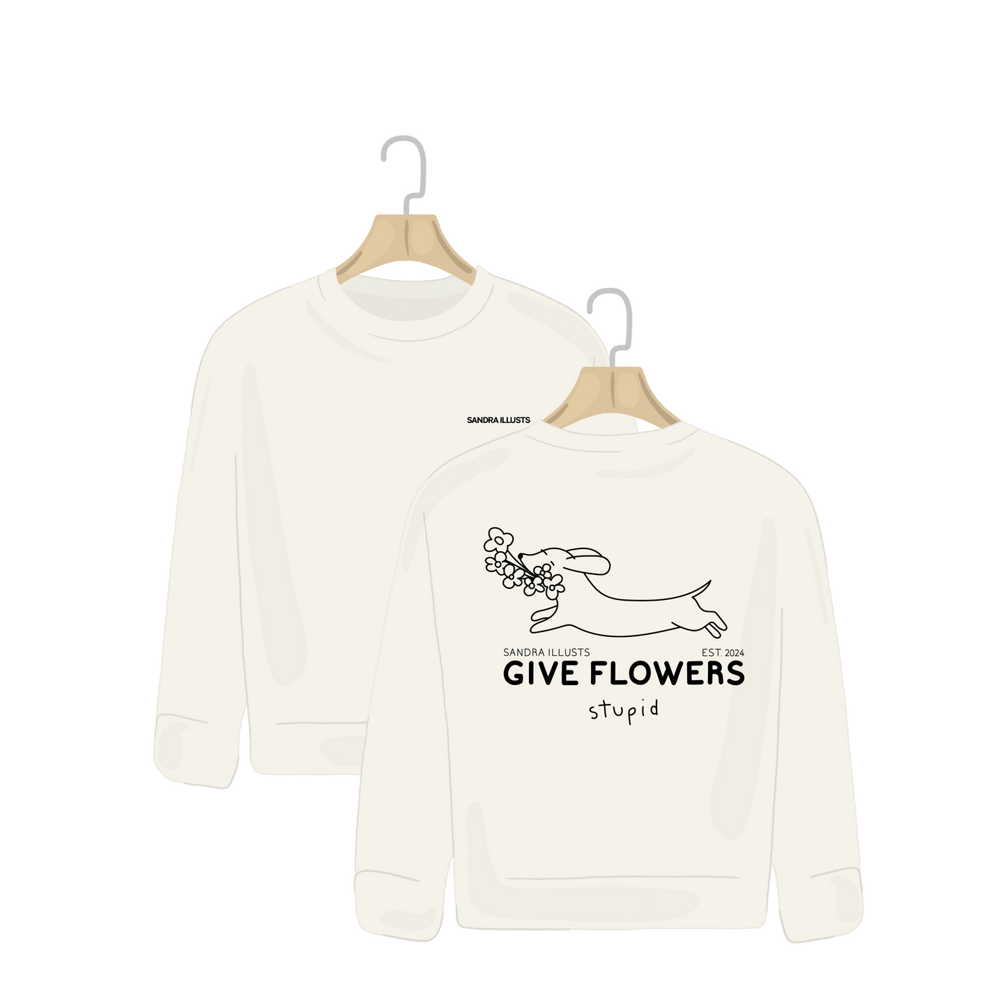 Sudadera 'GIVE FLOWERS'