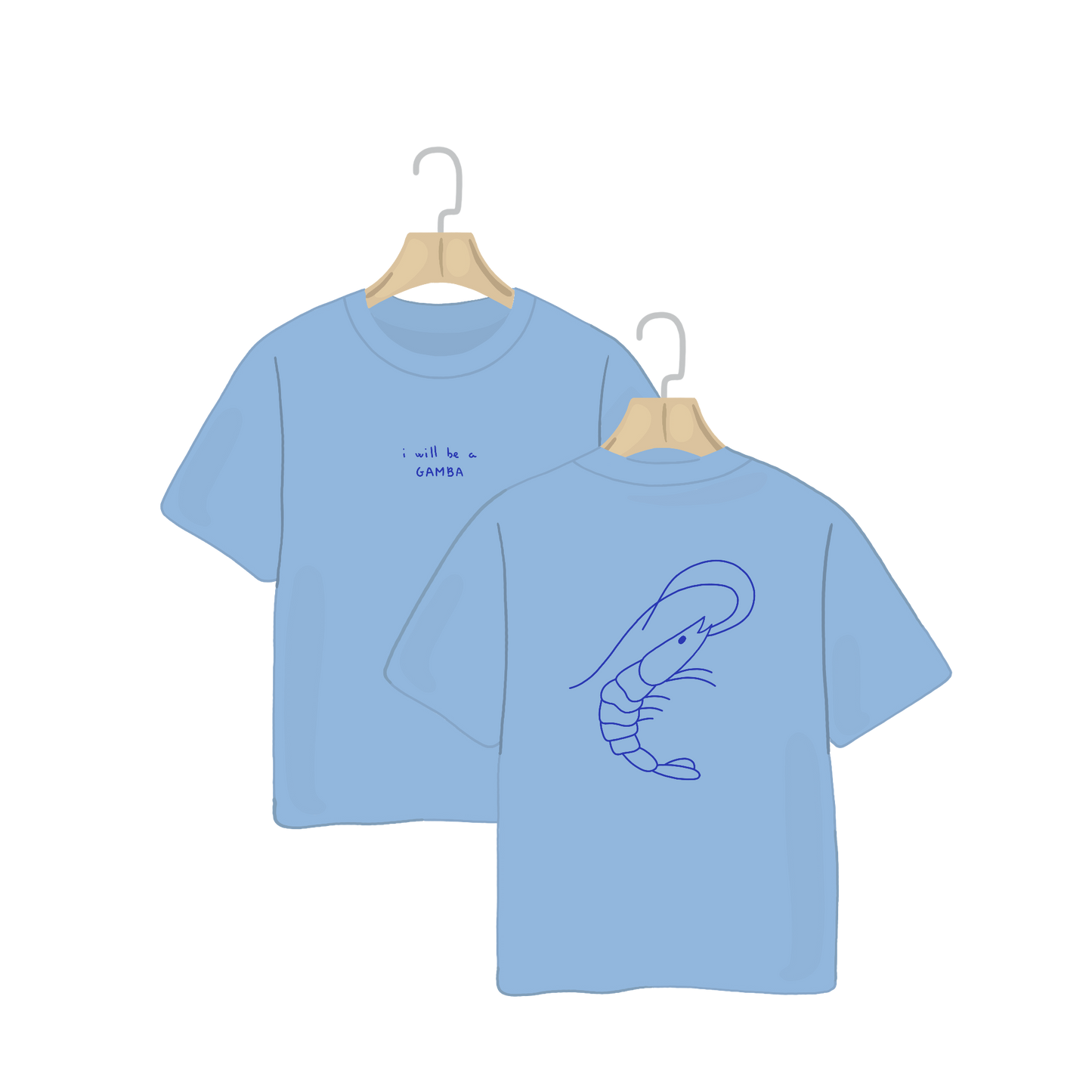 Camiseta 'I'LL BE A GAMBA' pintada