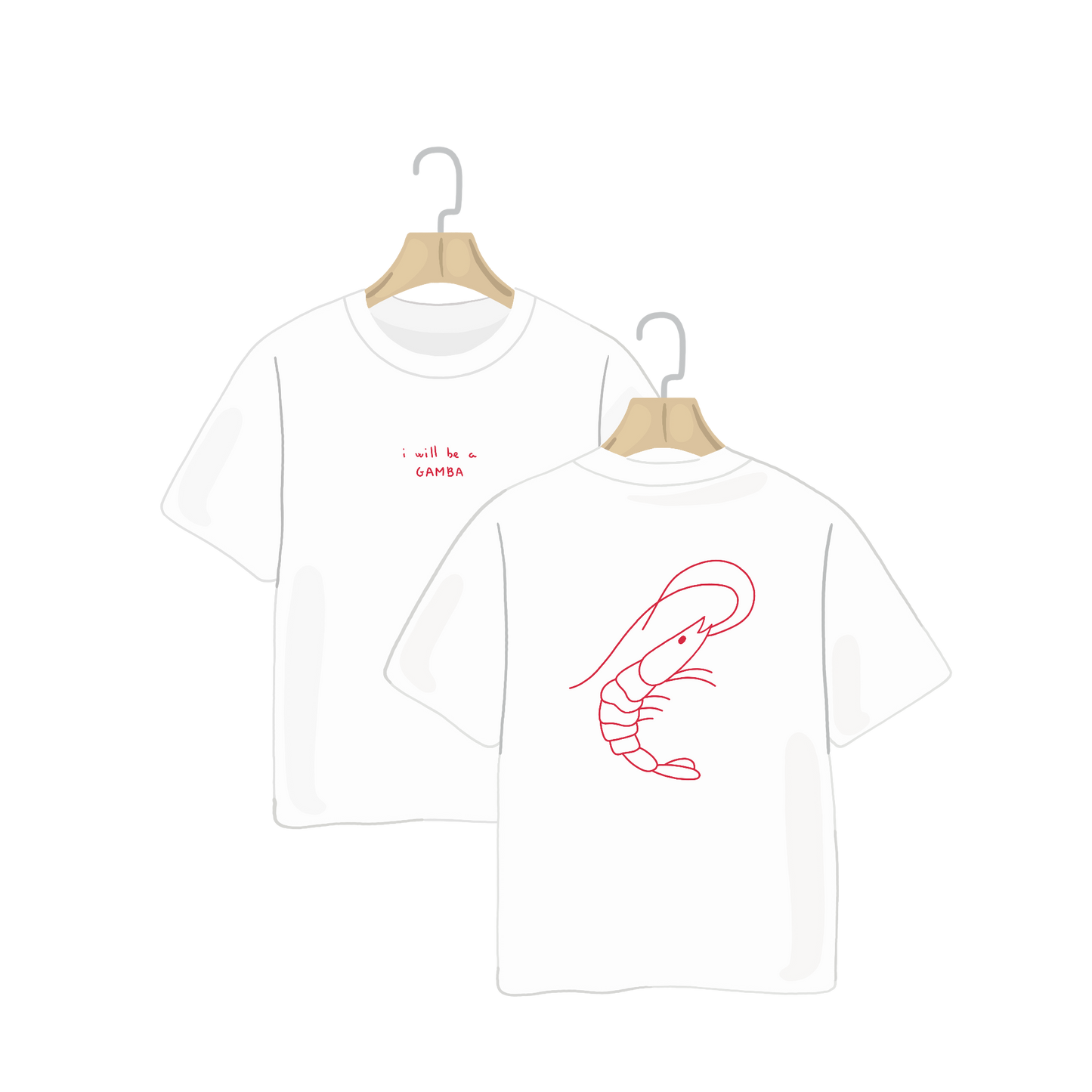 Camiseta 'I'LL BE A GAMBA' pintada