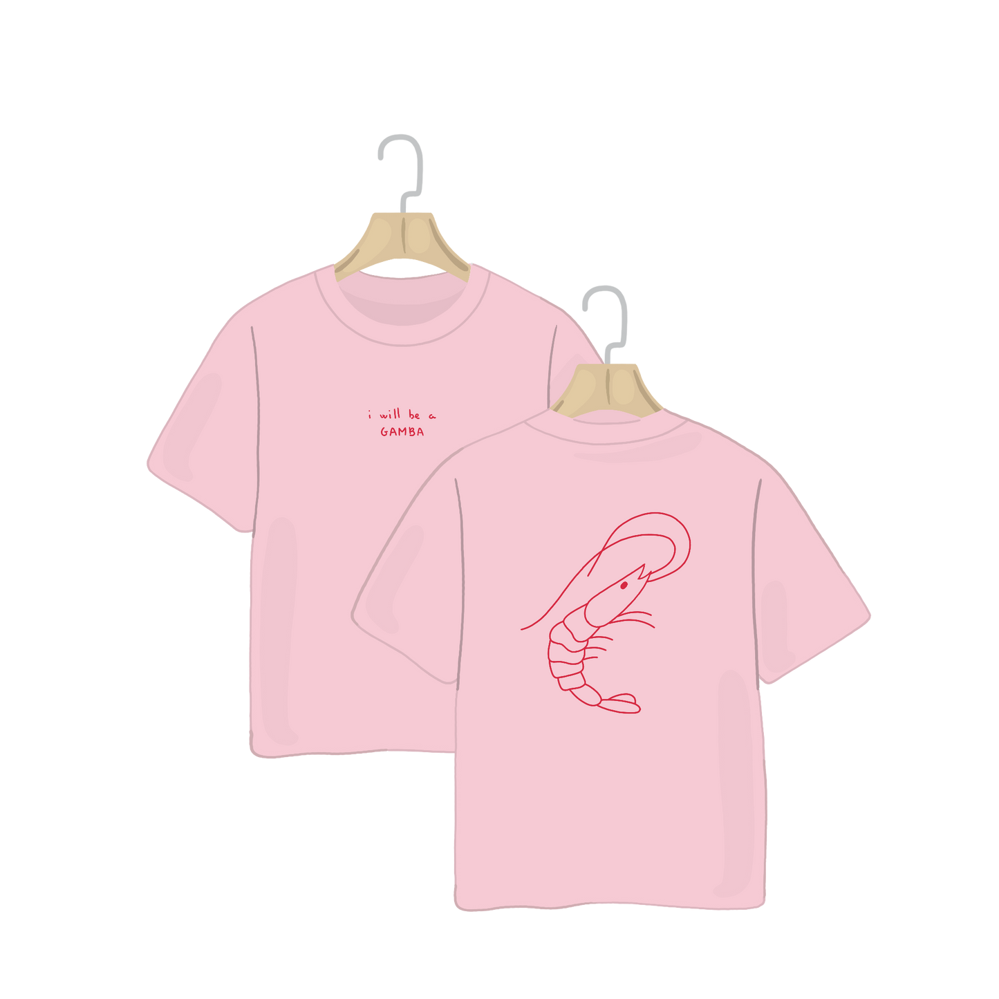 Camiseta 'I'LL BE A GAMBA' pintada